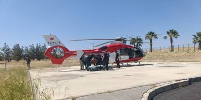 Şırnak'ta Kazada Ağır Yaralanan Vatandaş Ambulans Helikopterle Şanlıurfa'ya Sevk Edildi