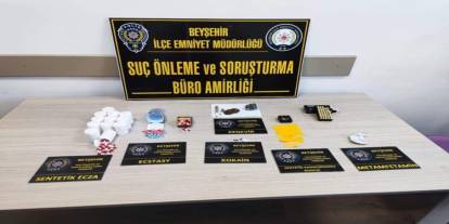 Konya'da eve düzenlenen operasyonda uyuşturucu ve mermi çıktı