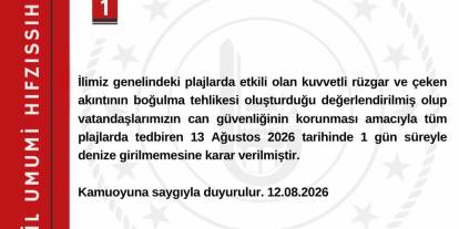 O şehirde denize girmek yasaklandı