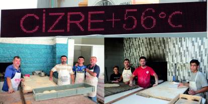 Termometrelerin 55 dereceyi bulduğu Cizre'de, Fırın Ustaları 80 Derecede ekmek üretiyor