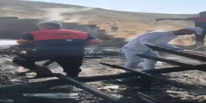 Hakkari'de çıkan yangında bir ev kullanılamaz hale geldi