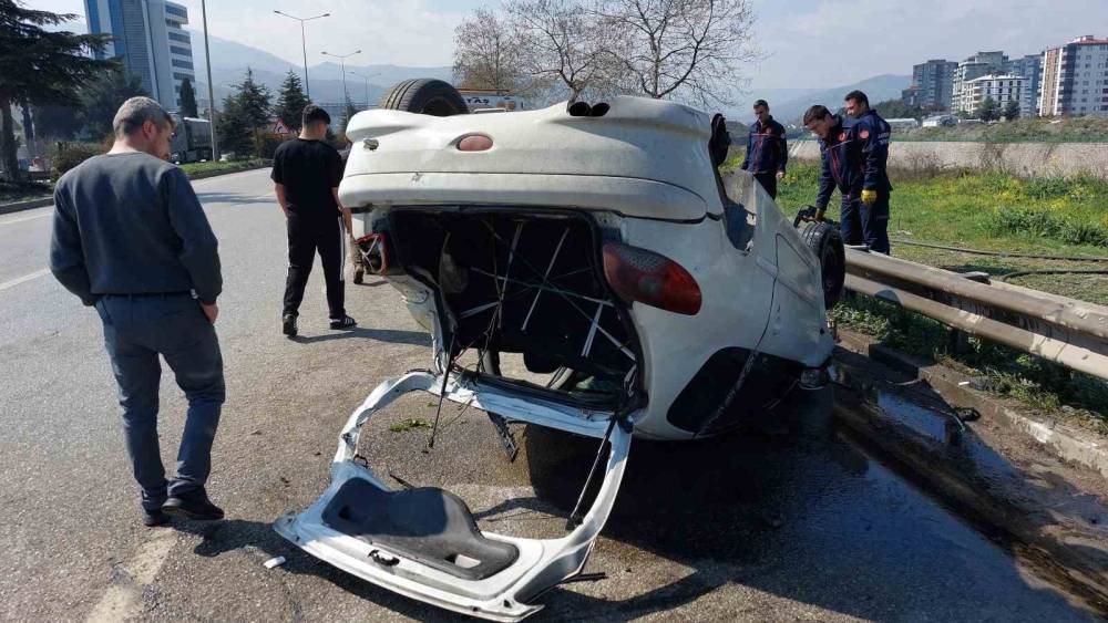 Samsun’da otomobil takla attı: 1 yaralı